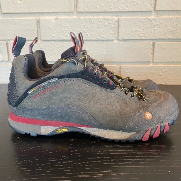 MERRELL Edge Charcoal Women's Size 6.5 Hiking Continuum Vibram Sole Boots Shoes - Picture 1 of 7